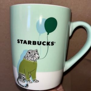 Starbucks Leopard Cat Sweater Ballon 10 fl oz Mug Cup Coffee Tea